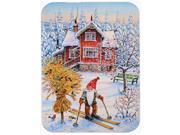 Christmas Gnome Skiing Glass Cutting Board Large ACG0034LCB