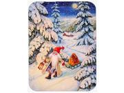 Christmas Gnome pulling a sled Mouse Pad Hot Pad or Trivet ACG0144MP