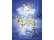 Angels around the Tree Flag Canvas House Size APH6028CHF