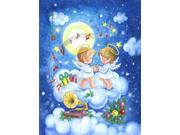 Angels Making Music Together Flag Canvas House Size APH3790CHF