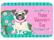 Happy Valentine s Day Pug Mouse Pad Hot Pad or Trivet VHA3002MP