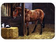 Horse In Stable with Cat Mouse Pad Hot Pad or Trivet BDBA0295MP