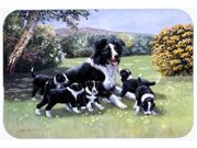 Border Collie Puppies with Momma Kitchen or Bath Mat 20x30 BDBA0257CMT