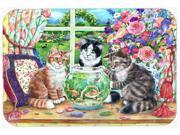 Cats Just Looking in the fish bowl Kitchen or Bath Mat 24x36 CDCO0325JCMT