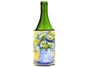 Blue and Yellow Flowers by Maureen Bonfield Wine Bottle Beverage Insulator Hugger BMBO0730LITERK