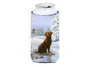Chocolate Labrador Snowy Robin Tall Boy Beverage Insulator Hugger BDBA434ATBC