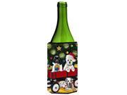 Christmas Westie Newfoundland Dalmatian Wine Bottle Beverage Insulator Hugger AMB1445LITERK