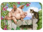 Pig at the Gate with the Cat Kitchen or Bath Mat 20x30 CDCO0349CMT