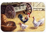 Rooster and Hens Chickens in the Barn Kitchen or Bath Mat 24x36 BDBA0339JCMT