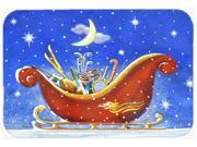 Christmas Santa s Sleigh by Roy Avis Glass Cutting Board Large ARA0143LCB