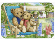 Springtime Teddy Bears in Flowers Glass Cutting Board Large CDCO0306LCB