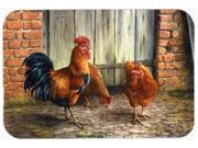 Rooster and Chickens by Daphne Baxter Glass Cutting Board Large BDBA0056LCB