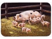 Pigs Piglets at Dinner Time Glass Cutting Board Large BDBA0296LCB