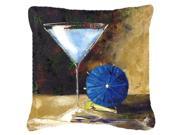 Blue Martini by Malenda Trick Canvas Decorative Pillow TMTR0031PW1818