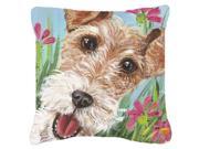 Fox Terrier by Judith Yates Canvas Decorative Pillow JYJ0178PW1414