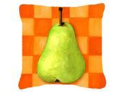 Pear in Orange by Ute Nuhn Canvas Decorative Pillow WHW0117PW1414