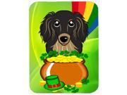 Longhair Black and Tan Dachshund St. Patrick s Day Mouse Pad Hot Pad or Trivet BB1957MP