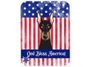 God Bless American Flag with Doberman Mouse Pad Hot Pad or Trivet BB2175MP