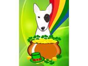 Bull Terrier St. Patrick s Day Flag Canvas House Size BB1953CHF