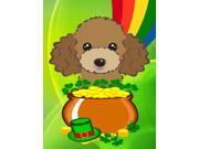 Chocolate Brown Poodle St. Patrick s Day Flag Garden Size BB2000GF