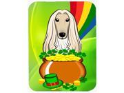 Afghan Hound St. Patrick s Day Glass Cutting Board Large BB1988LCB