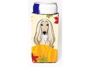Afghan Hound Thanksgiving Michelob Ultra beverage Insulator for slim cans BB2050MUK