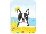 Boston Terrier Summer Beach Mouse Pad Hot Pad or Trivet BB2071MP