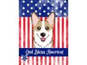 God Bless American Flag with Sable Corgi Flag Garden Size BB2183GF