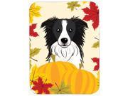 Border Collie Thanksgiving Glass Cutting Board Large BB2047LCB