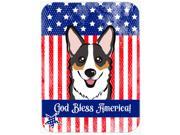 God Bless American Flag with Tricolor Corgi Mouse Pad Hot Pad or Trivet BB2185MP