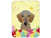 Wirehaired Dachshund Easter Egg Hunt Glass Cutting Board Large BB1915LCB