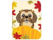 Chocolate Brown Shih Tzu Thanksgiving Glass Cutting Board Large BB2055LCB