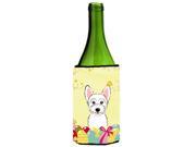 Westie Easter Egg Hunt Wine Bottle beverage Insulator Hugger BB1908LITERK