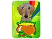 Wirehaired Dachshund St. Patrick s Day Mouse Pad Hot Pad or Trivet BB1977MP