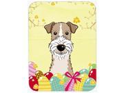 Wire Haired Fox Terrier Easter Egg Hunt Glass Cutting Board Large BB1929LCB