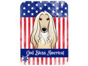 God Bless American Flag with Afghan Hound Glass Cutting Board Large BB2174LCB