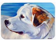 Great Pyrenees at the Beach Kitchen or Bath Mat 24x36 7417JCMT