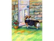Let me in Corgi Flag Canvas House Size 7370CHF