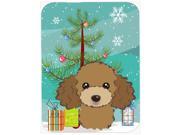 Christmas Tree and Chocolate Brown Poodle Mouse Pad Hot Pad or Trivet BB1628MP