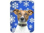 Winter Snowflakes Holiday Jack Russell Terrier Mouse Pad Hot Pad or Trivet KJ1176MP