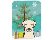 Christmas Tree and Yellow Labrador Mouse Pad Hot Pad or Trivet BB1594MP