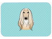 Checkerboard Blue Afghan Hound Mouse Pad Hot Pad or Trivet BB1182MP