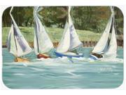 Sailboats on the bay Mouse Pad Hot Pad or Trivet JMK1035MP