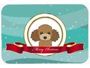 Chocolate Brown Poodle Merry Christmas Mouse Pad Hot Pad or Trivet BB1566MP