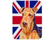 Airedale with English Union Jack British Flag Mouse Pad Hot Pad or Trivet LH9488MP