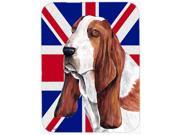 Basset Hound with English Union Jack British Flag Mouse Pad Hot Pad or Trivet SC9829MP