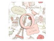 Set of 4 Letter O Love in Paris Pink Foam Coasters CJ2002 OFC
