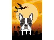 Halloween Boston Terrier Flag Canvas House Size BB1761CHF