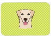 Checkerboard Lime Green Golden Retriever Mouse Pad Hot Pad or Trivet BB1314MP