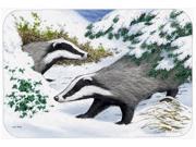Badgers in the snow Kitchen or Bath Mat 20x30 ASA2182CMT